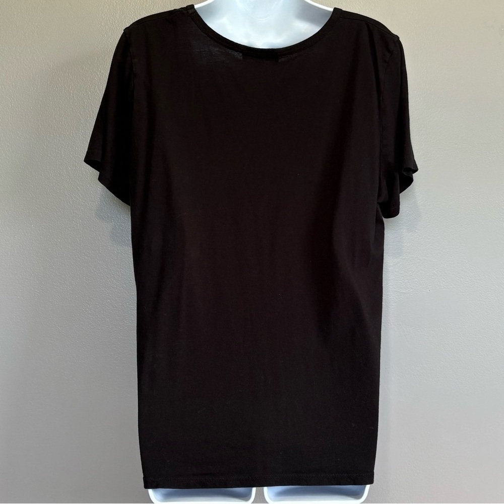 Michael Stars V-Neck Short Sleeve Basic Tee Black… - image 2